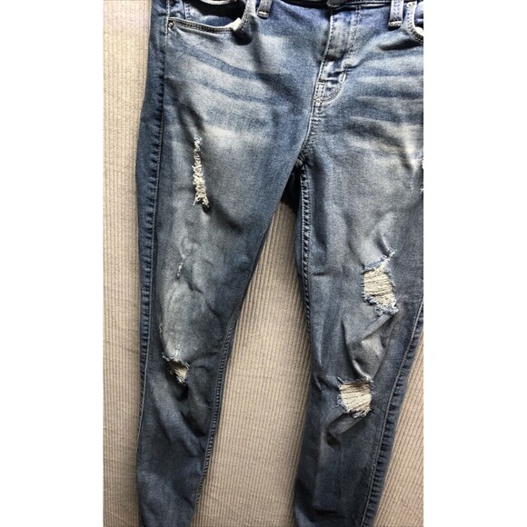 Guess Denim Jeans Size 27R Power Stretch Skinny Distressed Factory Destroyed - Picture 2 of 16